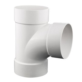 4 Inches PVC DWV Sanitary TEE Street for Drain Waste and Vent, PVC Pipe Fittings Connect Coupling Adapter white (4 Inches)