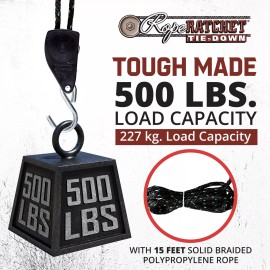 Rope Ratchet 15 Feet Heavy Duty Rope Ratchet Cargo Strap Adjustable Tie Down Pulley System