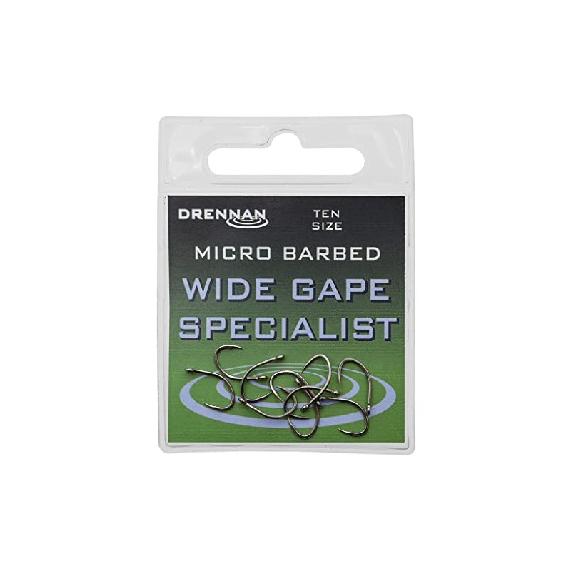 Drennan Wide Gape Specialist Micro Barbed Hooks Size 14 Qty