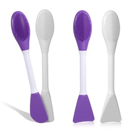 4Pcs Silicone Facial Pore Cleansing Brush Face Nose Pore Scrubbing Brushes for Face Mask Applicator Tool Silicone Pores Brush for Facial Nose Pores Cleaning Tool