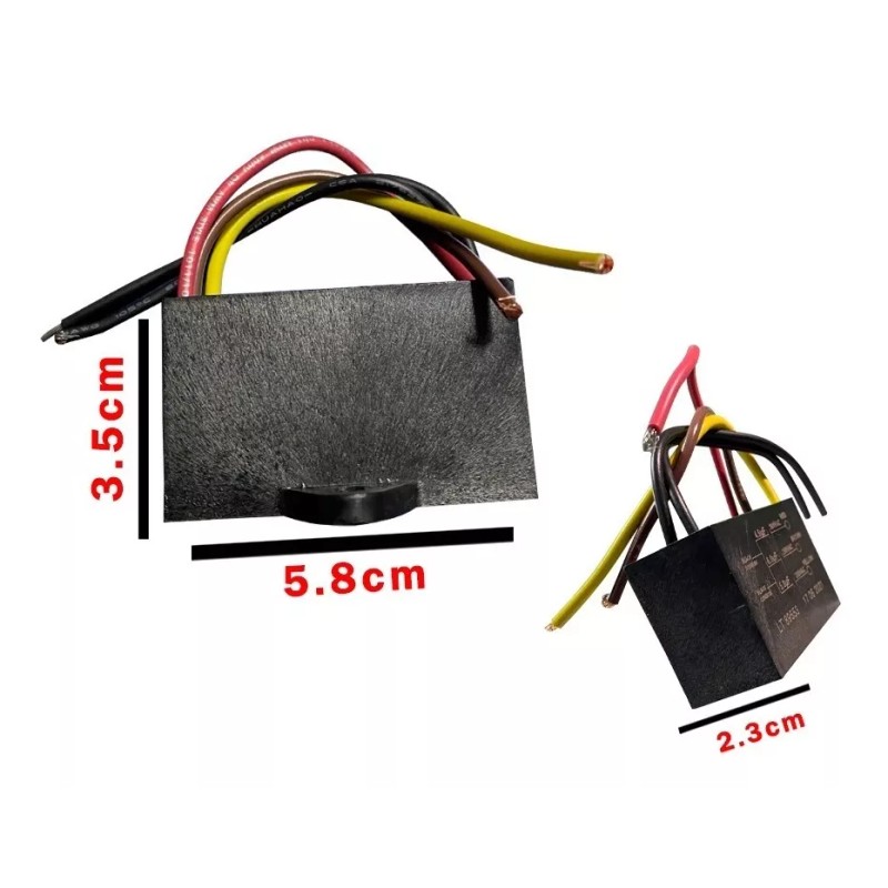 Star 2 Piezas Capacitor Triple 4.5uf-5uf-6uf Ventilador De Lujo