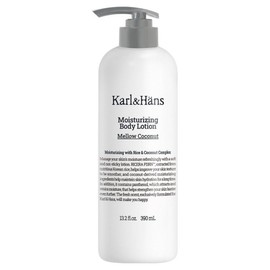 Karl & Hans Moisturizing Body Lotion Mellow Coconut, 1 piece, 390ml / 칼앤한스 모이스처라이징 바디로션 멜로우 코코넛, 1개, 390ml