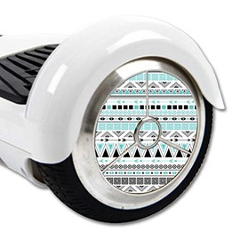 MightySkins Skin Compatible with Hover Balance Board Scooter Wheels Mini Board Unicycle Bluetooth wrap Cover Sticker Turquoise Tribal