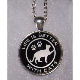 Fashion Jewelry animal  pendant SILVER PAW PET CAT sterling 20" necklace female FREE GIFT box