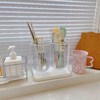 Utensil Holder Organizer for Countertop Chopstick Drainage Box 2 Divided