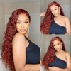250% Density Curly Lace Front Wig Human Hair Pre Plucked