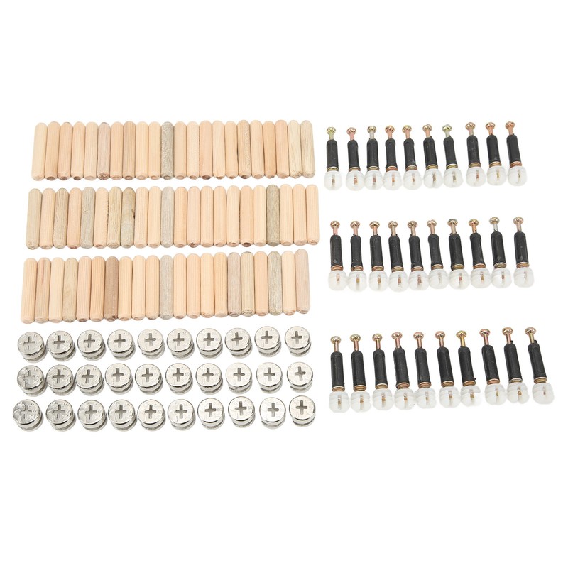 Cam Fittings Set with Dowel Pre Inserted Nut for Cabinet