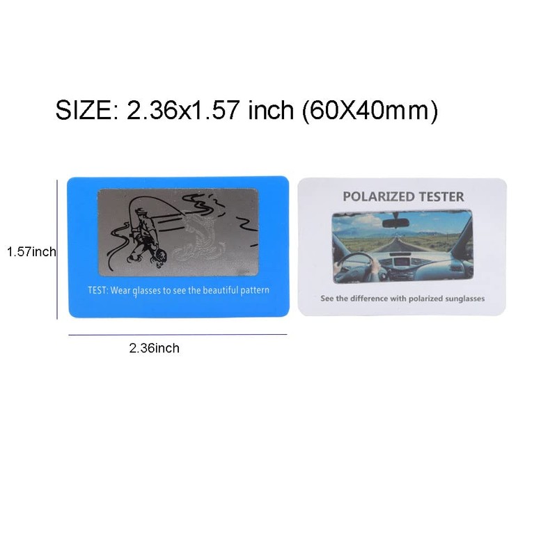Polarized Sunglasses Tester 2pcs Glasses Test Card Check Paper Accessories