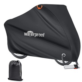 Funda Impermeable para Bicicleta PANFREY, Tela Oxford 210T con Protector UV Nieve, Ajuste Universal, Cubierta Completa para Bicicleta Electrica Hbrida de Montaa y Carretera