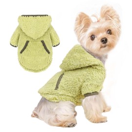 Dog Sweater Dog Winter Clothes for Small Dogs Boy Girl Pet Hoodies Puppy Cold Weather Coats Fall Doggie Sweatshirt for Chihuahua Yorkie Cat Sweater Costumes (Green, Small)