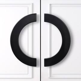 GMingZTong 10 Pack of 5 inch (128 mm) Hole Centers Brushed Black Half Moon Cabinet pulls for Kitchen pulls, Cabinet pulls, Drawer pulls, Dresser pulls, Kitchen Cabinet Handles