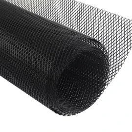 BTtime Front Grille 100cm x 33cm Car Mesh Grill Mesh Width 6 x 12mm Car Aluminum Custom Grille Cover Net for Automobile Grill Cover Cut Universal (Black)