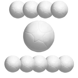 DreamCo Supplies 10 Pack Replacement Balls for Foosball Table, Mini Soccer Table, White, 1.33 in (34mm)