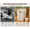Beige Plastic Kitchen Storage Containers with Lids