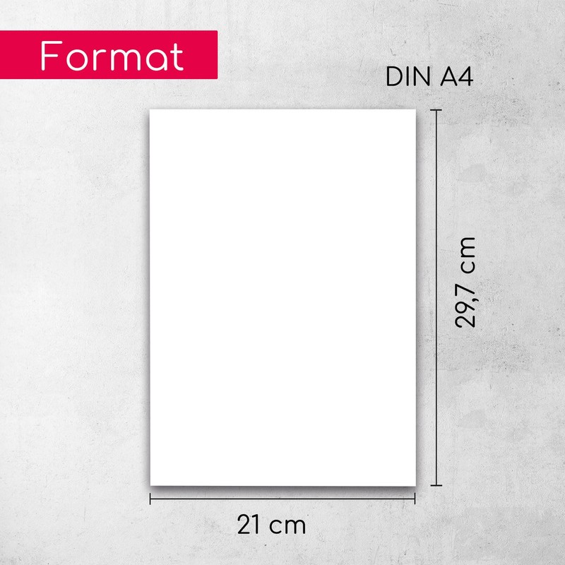 Set of 5 Polystyrene Panels White I DIN A4 Plastic