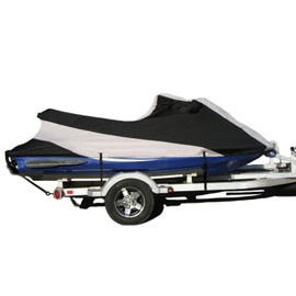 SavvyCraft Yamaha WaveRunner GP1200 GP800 GP760 Custom Fit Trailerable Jetski PWC Cover Gray/Black Two Tones