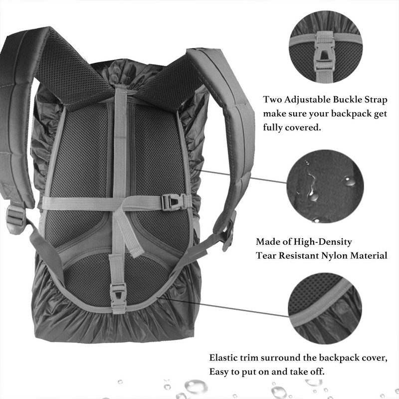Frelaxy Hi-Visibility Backpack Rain Cover with Reflective Strip 100% Waterproof