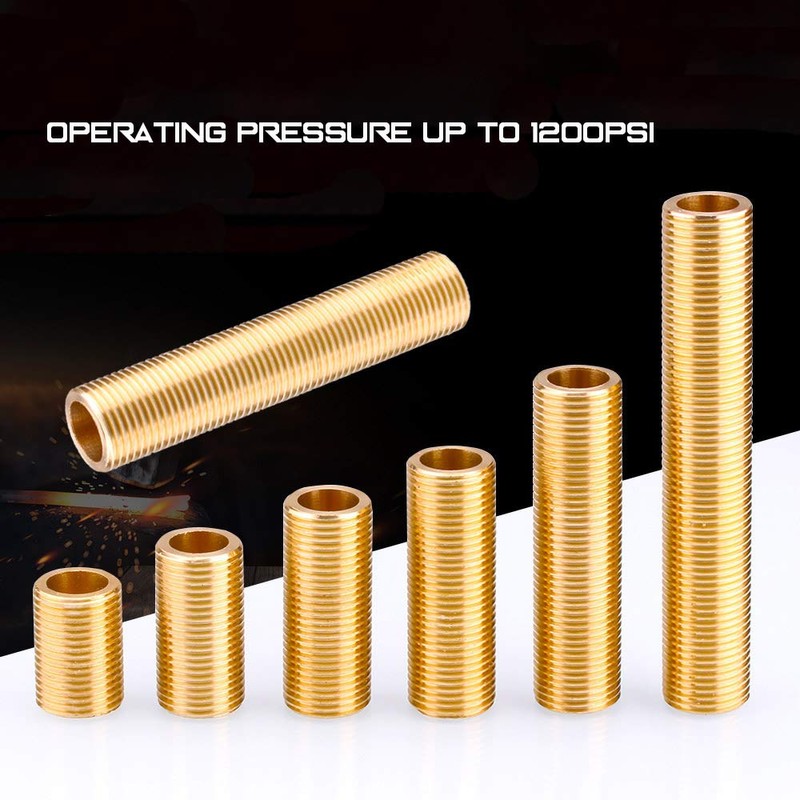 ExcInter 1/2" BSP 120mm Long Brass Running Nipple Threaded Plumbing