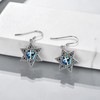 Star of David Earring for Women Sterling Silver Cross Abalone