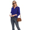 VIISHOW Blusa Casual de Gasa para Mujer, Manga 3/4, Cuello
