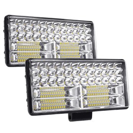 HUSUKU Led Work Light for Truck, 9 inch 12-80V 84LED 32000lm 250W Spot & Flood Combo Off Road Light Bar Waterproof Led Driving Light Assemblies for Tractor Pickup Cabin Boat Car Jeep SUV ATV (Pair)