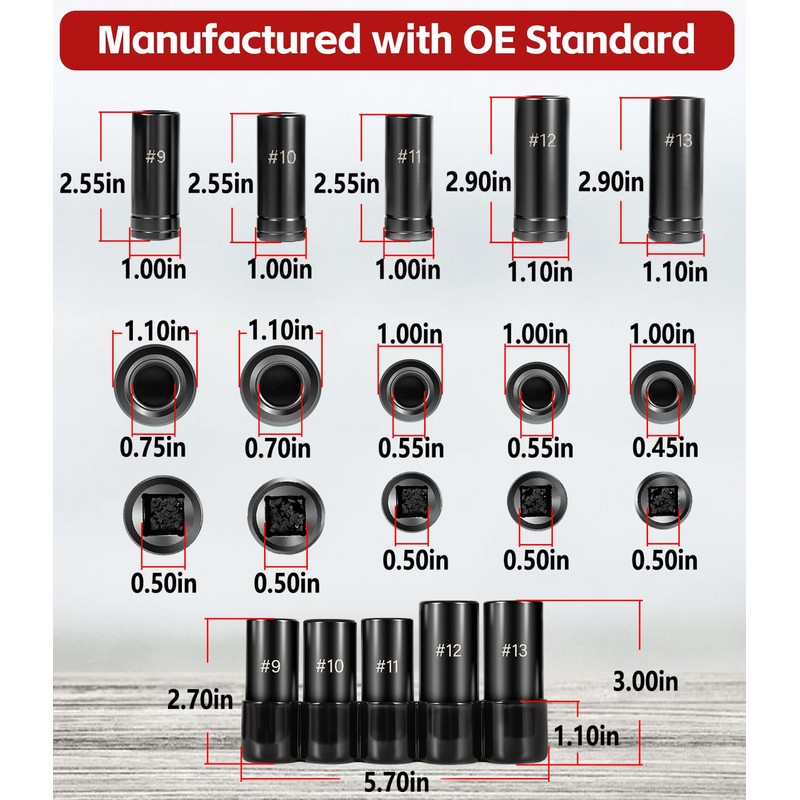 71670 Tap Socket Set Fits 5/8", 11/16", 3/4", 7/8" and