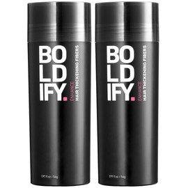 BOLDIFY Hair Fibers (2 x 56g) - Fill In Thinning and Fine Hair for an Instantly Fuller, Thicker Look - 14 Shades for Women & Men - Dark Brown