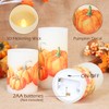 Silverstro LED Flameless Candles with Remote, Set of 3 Pumpkin