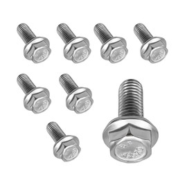 Unifizz 8PCS Car Top Front Skid Plate Bolts, 304 Stainless Steel 12mm Hex Head Auto Skid Plate Bolts, Compatible with 4Runner FJ Cruiser Land Cruiser Sequoia Tacoma
