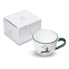 GMUNDNER KERAMIK Tea Cup Maxima Capacity 0.4 Litres Green Deer Crockery Handmade in Austria