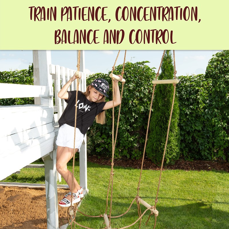 Rickety Bridge Rope Ladder - Ninja Slack line Accessories -