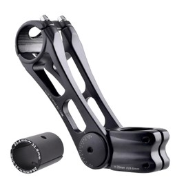 Azarxis Bicycle Stem 25.4 31.8 mm Adjustable 85° - 90 110 145 mm Aluminium Handlebar Stem for Road Bike, BMX, MTB (Black - 25.4 x 145 mm)