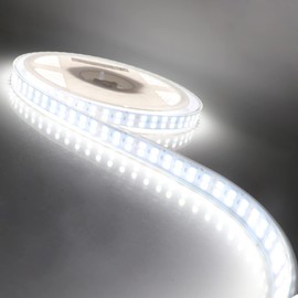 LEDENET High Bright 5050 900LEDs Double Row 6500K Cold White LED Strip Lights 12V DC 16.4ft LED Tape Light Flexible LED Strip Lighting Waterproof IP67 Outdoor Use