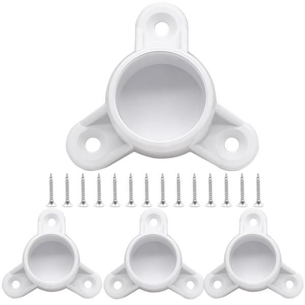 Unlorspy 4Pcs 1-1/4 Inch PVC Table Leg Cap Fittings White