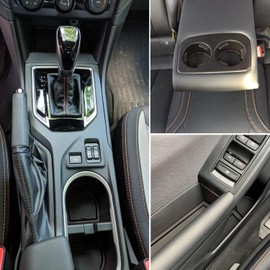 MOCHENT Cup Holder Insert for Subaru Crosstrek 2023 2022 2021 2020 2019 2018 and for Subaru Impreza 2017-2023 Center Console Mat Non-Slip Door Pocket Liners Interior Accessories (Black)