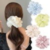 Pack of 3 Hair Bobbles Plain Scrunchies for Women Elastic