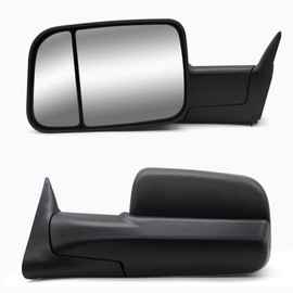 Adanz Pair Towing Mirrors Compatible with 1994-2001 Dodge Ram 1500,1994-2002 Dodge Ram 2500 3500 Pickup Truck Manual Adjust Manual Flip Up Tow Mirrors LH RH