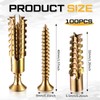 Moxweyeni 100 Pack 6 x 32 mm Hollow Wall Anchors