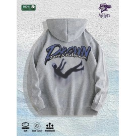 Antihero Drown Deep in Thoughts Graphic Hoodie - 100% Cotton, US Warehouse, 7 ColorsColor: Light gray, Size: S