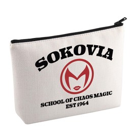 KUIYAI TV Show Merchandise Cosmetic Wanda Witch Inspired Gift Bag Woman Hero Gift Sokovia School of Chaos Magic Makeup Bag For Fans (Sokovia1964Mup)