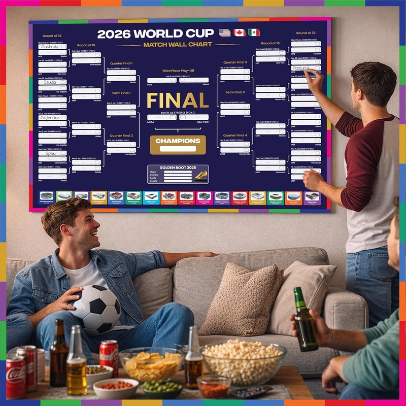 2026 Bracket Poster A1 Size - US Kick Off Times