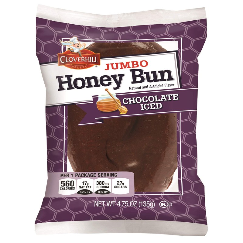 Cloverhill Jumbo Honey Bun Chocolate Iced - 4.75oz Multi Pack