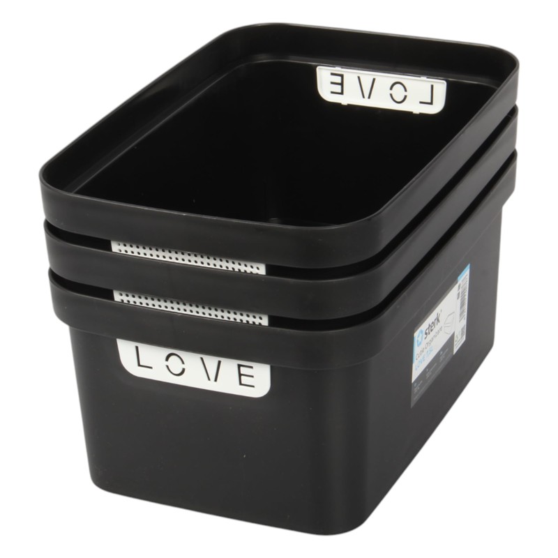 Jolie Max Plastic Storage Boxes with Lid, 3 Set of