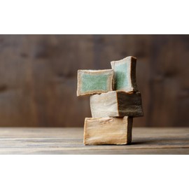 Zaman Sense Premium Aleppo Soap 100% Olive Oil - Set of 3 Including Soap Bag - Handmade & Naturally Matured - Unscented, Vegan, No Additives - Natural Soap for Face, Body & Hair