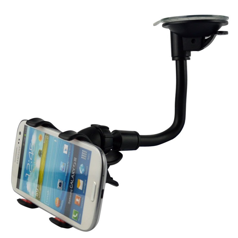 Jeremywell Car Mount, Universal 360 Degree Rotating Car Windshield Mount