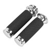 Unbranded Black + Chrome 1" Electronic Handle Grips For Harley