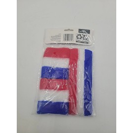 Way to Celebrate Headband And Wristbands Red, White, And Blue Patriotic USA 4th Of July Sweatband