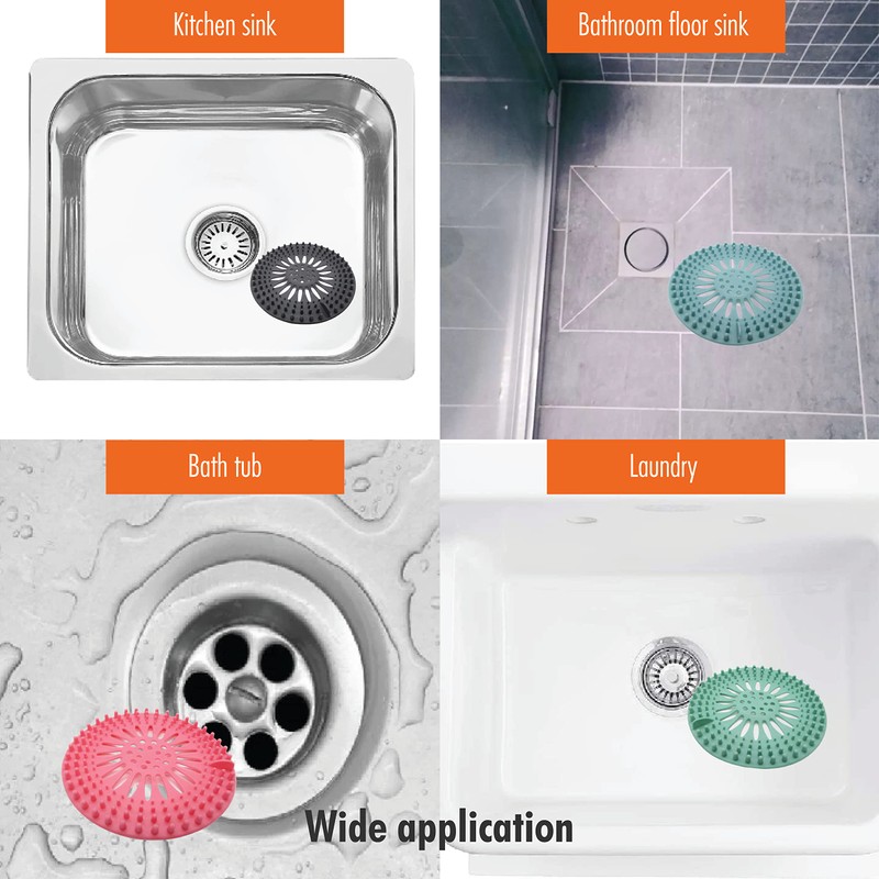 Gadgetime USA Hair Catcher & Drain Cover Set 7pcs -