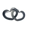 Intertwined Horseshoe Hearts - hanging wall or decor