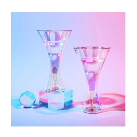 DRAGON GLASSWARE MARTINI / COCKTAIL GLASSES - Set of 8 Aura IRIDESCENT glasses -